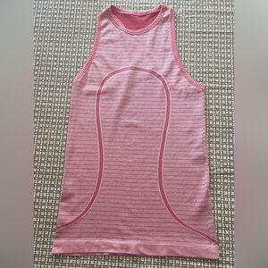 Lululemon Swiftly Tech High Neck Racerback Tank Top Size 4 Pink GUC